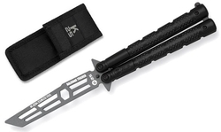 Couteau papillon d'entraînement K25 36251 avec étui en nylon noir