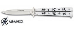 Couteau papillon Albainox 02155 - lame peigne