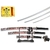 Lot 3 katanas katana arme SAMOURAI + socle déco.