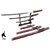 Ensemble katana 100cm + wakizashi + tantô + support