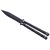Balisong Couteau papillon 21,5cm noir acier tricks