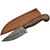 Poignard 24,5cm lame DAMAS - Couteau en bois déco laiton