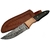 Poignard 22cm lame DAMAS - Couteau en bois et corne