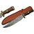 Grand poignard 40cm lame DAMAS - Couteau bois et laiton
