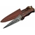 Poignard dague 33cm lame DAMAS - Couteau bois et laiton