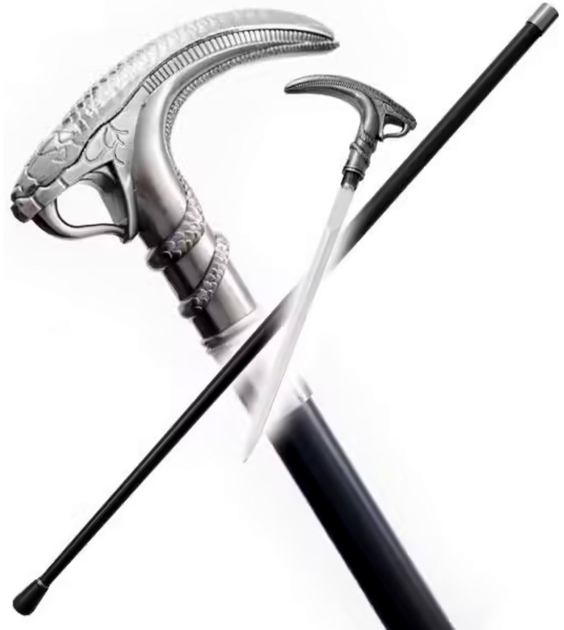 Canne épée bâton de marche 92cm Serpent Alien - Cannes épées