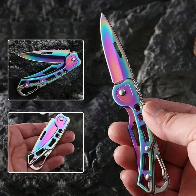 Couteau Pliant Robuste 4.37' Noir N690 Lame en Pointe de Goutte Poignées en Aluminium Noir Équipement de Survie en Plein Air Tactique Camping Chasse Outil EDC Meilleurs Couteaux
