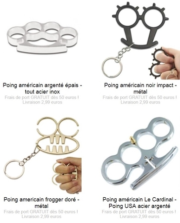 Le poing américain, une arme de poing2