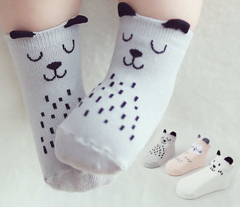 Chaussettes-chaussures montante pour bébé avec motif ourson - Le palais du  peton