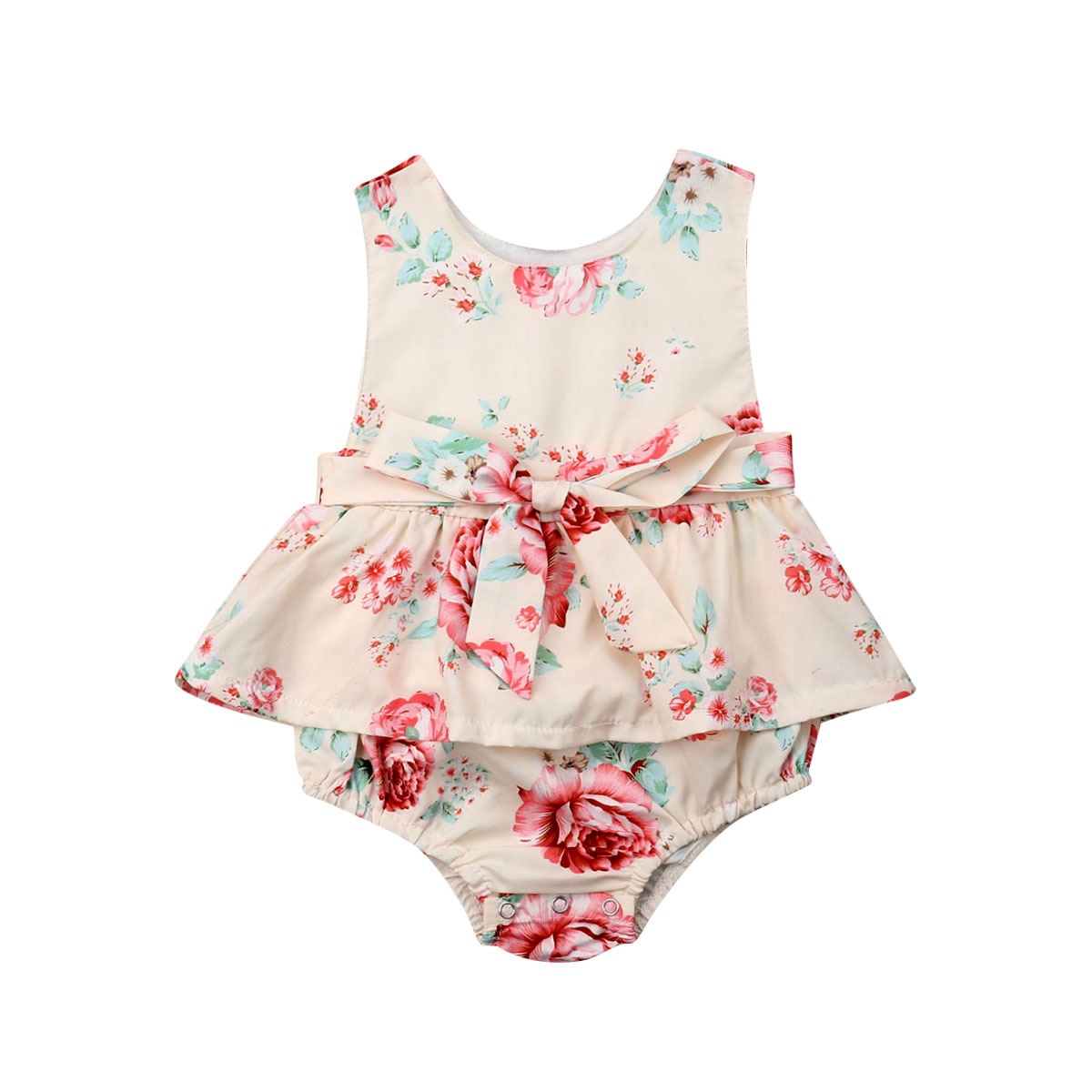 Miyanuby Barboteuse Bebe Fille Ete Grenouillere Bebe Fille Manches à  Volants Bébé Combinaison Bodys avec Bandeau Vetement Bebe Fille pour 0-24  Mois : : Mode