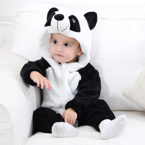 Combinaison Polaire Bébé panda design oreilles 