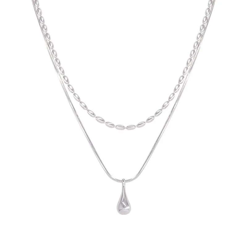 VENTFILLE-Collier-goutte-d-eau-en-argent-regard-925-pour-femme-et-fille-bijoux-simples-double