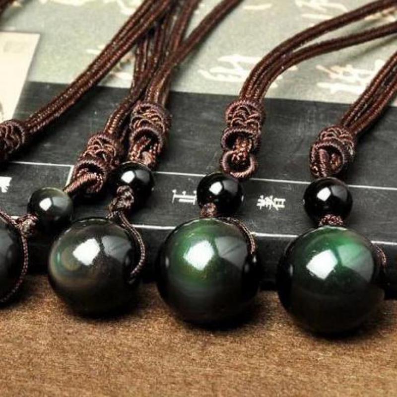 Colliers-et-pendentifs-pierre-naturelle-pour-femmes-et-hommes-obsidienne-noire-perles-arc-en-ciel-protection-boutique-zen-style