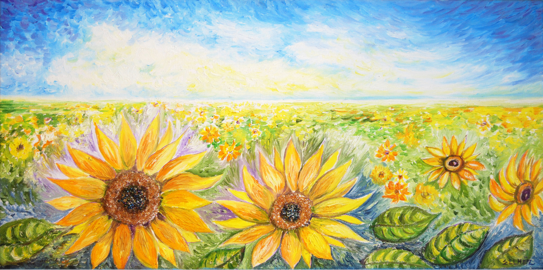 toile zen tournesols ellhea