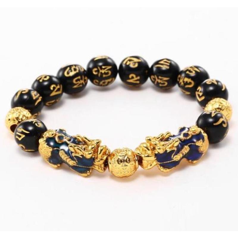Feng-Shui-noir-obsidienne-perles-Pi-Xiu-richesse-Bracelet-bonne-chance-bijoux-2020