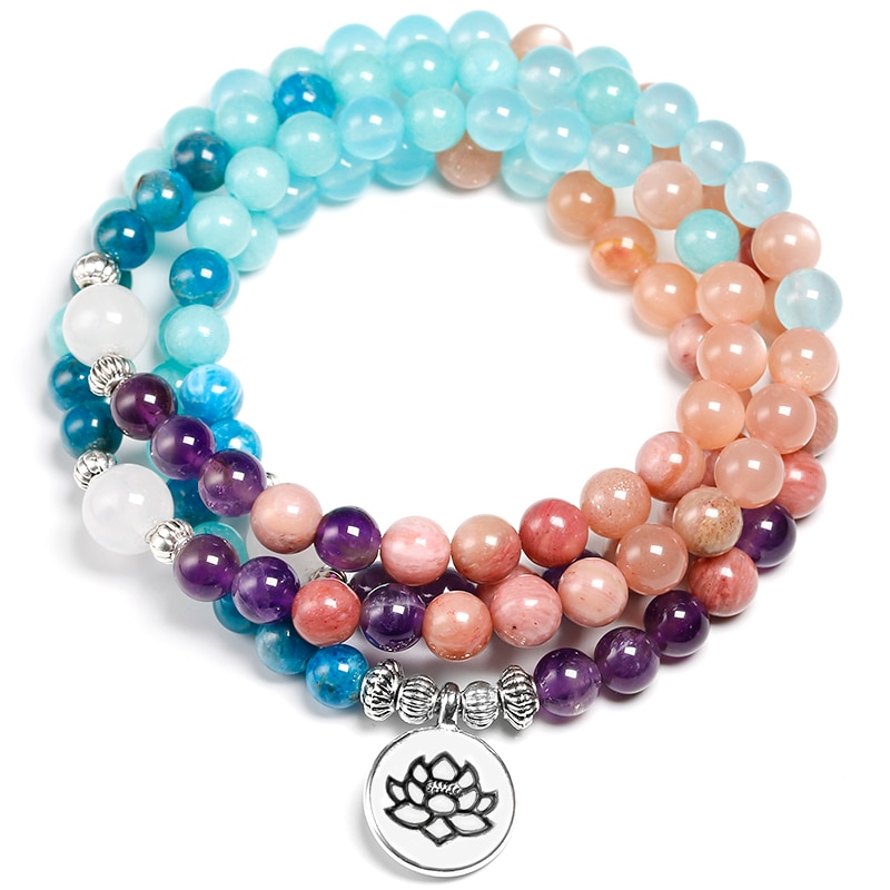 Mala bracelet méditation yoga multicolore