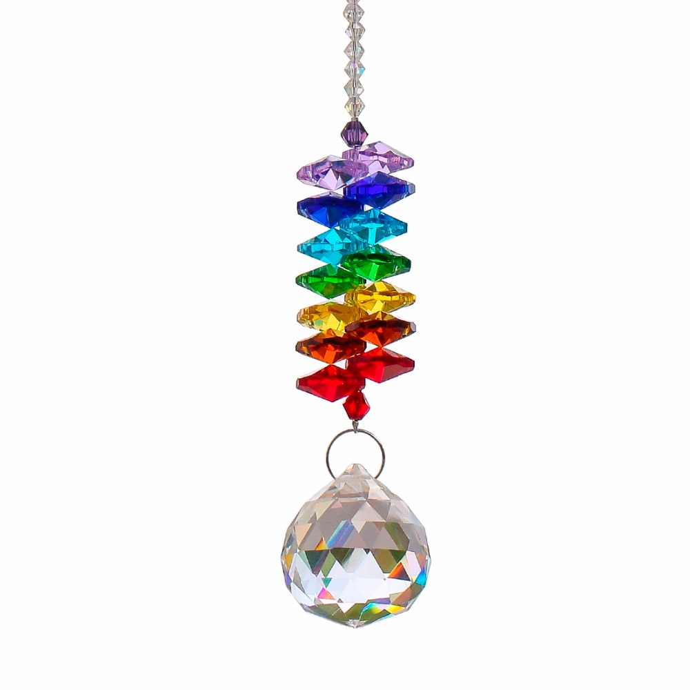 suspension cristal multicolore remède feng-shui Boutique Zen Style