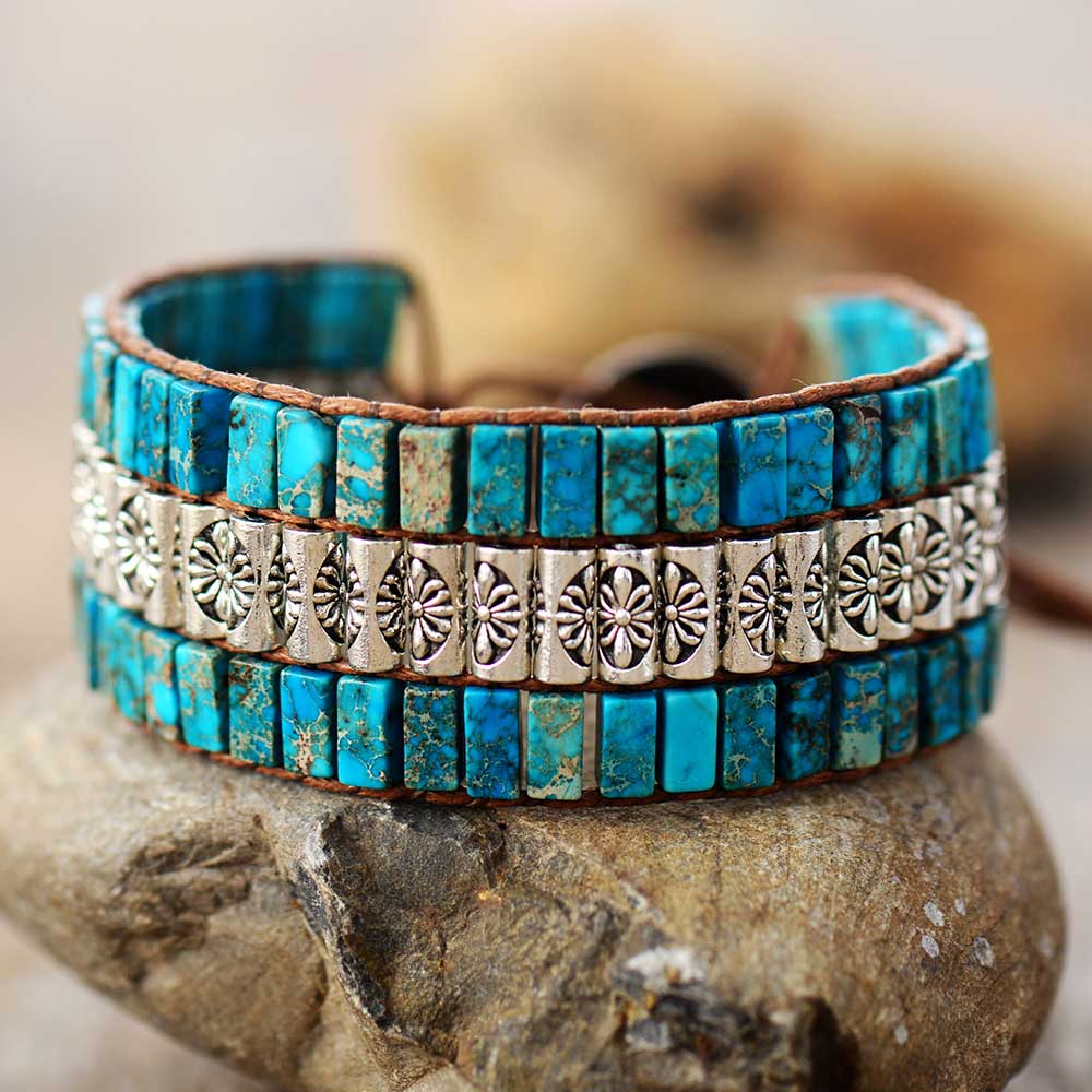 Handmade-Wrap-Bracelet-Turquoises-Antique-Metal-Beads-Weaving-Statement-Wristband-Bracelet-Teengirls-Jewelry-Gifts-for-Women