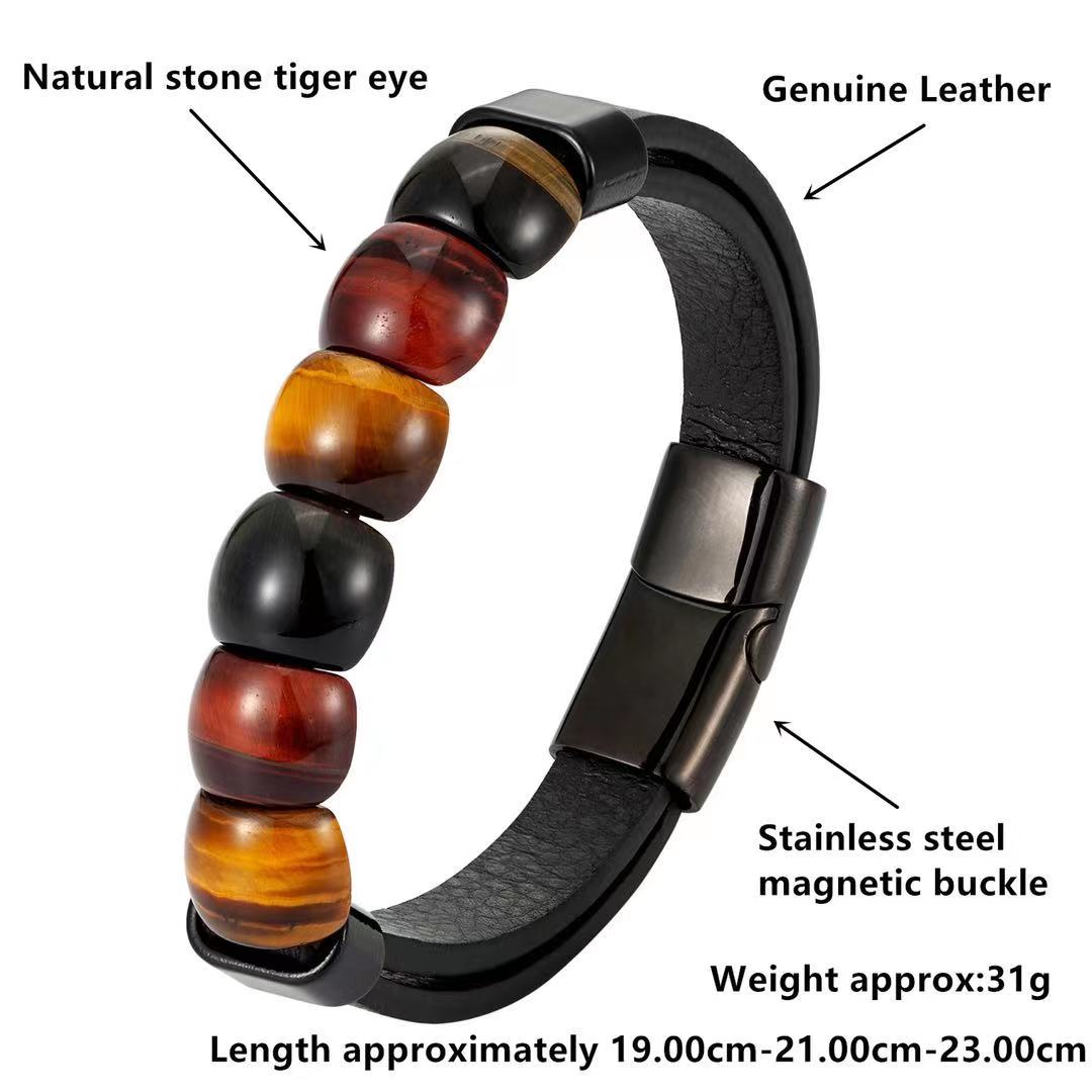 Bracelet-il-de-tigre-en-acier-inoxydable-pour-hommes-anneau-naturel-Type-de-visage-cordon-en