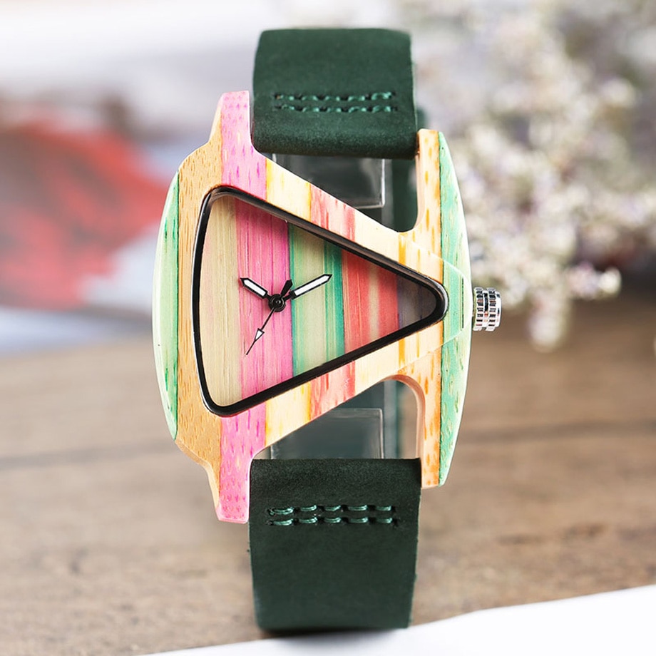 Creative-femmes-bois-montres-Unique-color-en-bois-Triangle-creux-Quartz-montre-bracelet-dames-l-gant