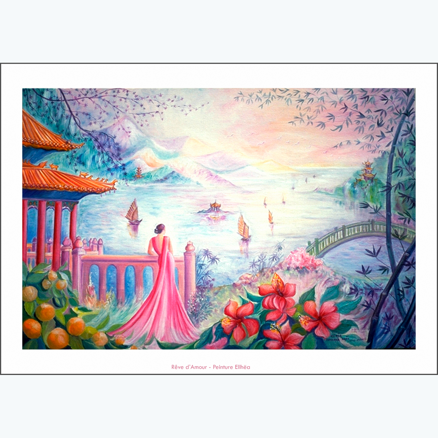 poster feng shui reve d amour peinture ellhea1