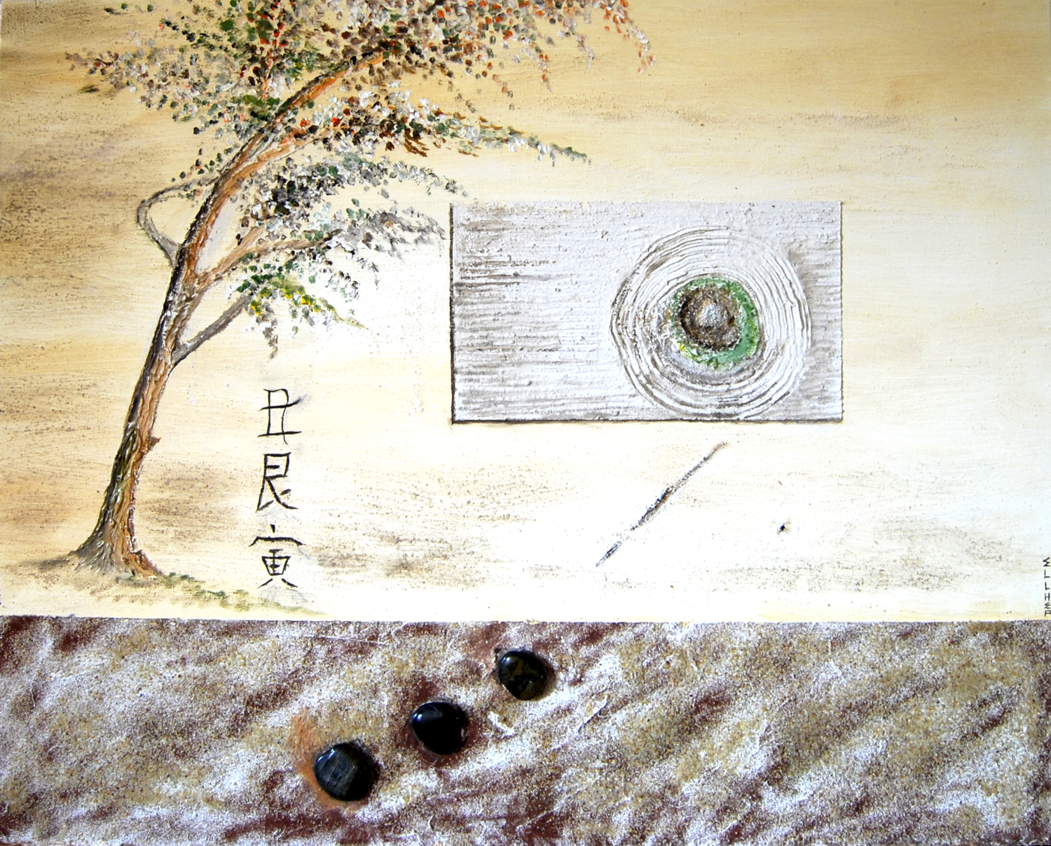 toile zen sagesse peintre ellhea