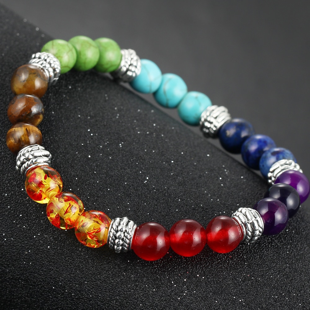 Bracelet 7 chakras 7 perles Boutique zen style