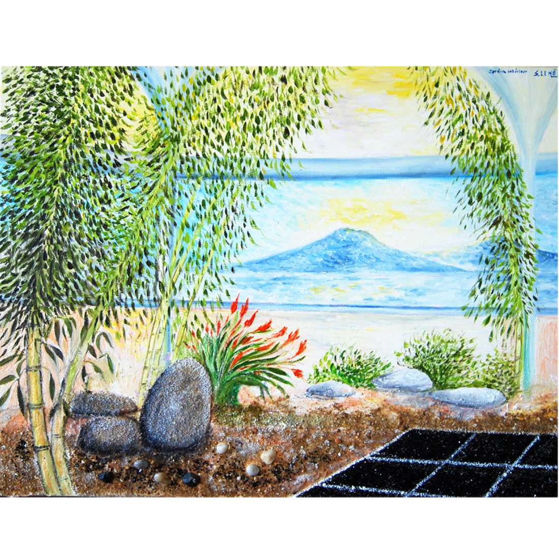 toile zen jardin interieur copyright ellhea