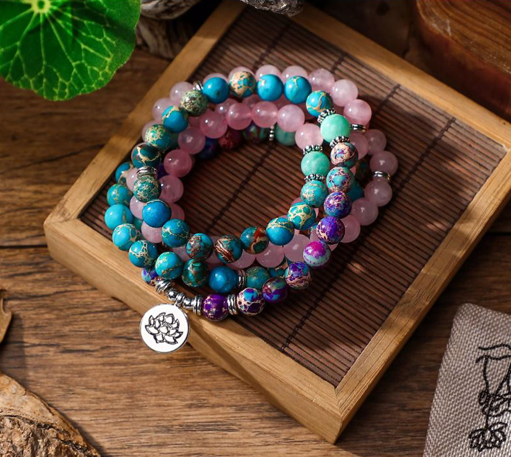 bracelet pierre zen mala pour la méditation