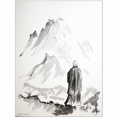 peinture zen meditation a l'aube ellhea c7