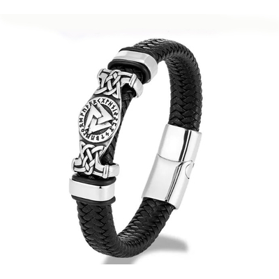 bracelet cuir celtique Valknut homme boutique zen style