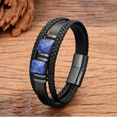 Bracelet-quartz-en-acier-inoxydable-pour-hommes-et-femmes-bracelets-en-pierre-g-om-trique-accessoires