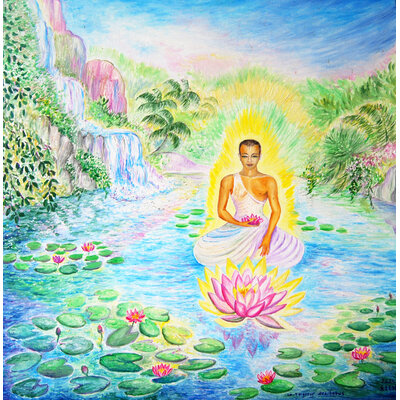 toile reproduction maitre lotus
