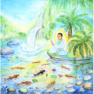 toile méditation paix amour feng-shui