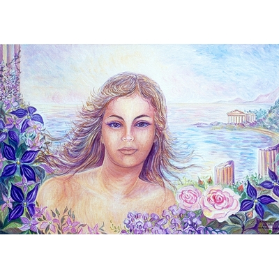 toile meditation ange fleurs ellhea c8
