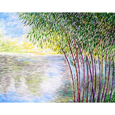 toile zen bambous et reflets ellhea