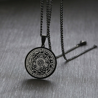 Sept-pendentifs-magiques-en-acier-inoxydable-bijoux-en-forme-d-ange-Talisman-bijoux-en-acier-inoxydable