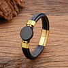 Bracelet-breloques-en-Agates-noires-rondes-naturelles-pour-hommes-et-femmes-bijoux-tendance-en-cuir-Design