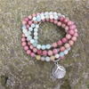 DIEZI-bouddhiste-Reiki-multicolore-Amazonite-Shell-Bracelet-breloques-pierre-naturelle-108-Mala-perles-Bracelet-collier-pour