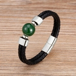 Bracelets-en-cuir-pour-hommes-nouveau-Design-breloque-en-acier-inoxydable-pierre-ronde-perl-e-bijoux