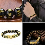 Feng-Shui-noir-obsidienne-perles-Pi-Xiu-richesse-Bracelet-bonne-chance-bijoux-2020