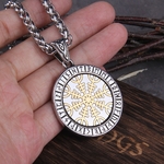 Collier-Viking-Rune-avec-cha-ne-en-acier-inoxydable-et-pendentif-avec-bo-te-en-bois