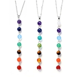 7-pierres-Chakra-Reiki-Point-de-gu-rison-pendentif-Chakra-pendentif-breloque-bijoux-de-Yoga-Ankh