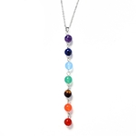 7-pierres-Chakra-Reiki-Point-de-gu-rison-pendentif-Chakra-pendentif-breloque-bijoux-de-Yoga-Ankh