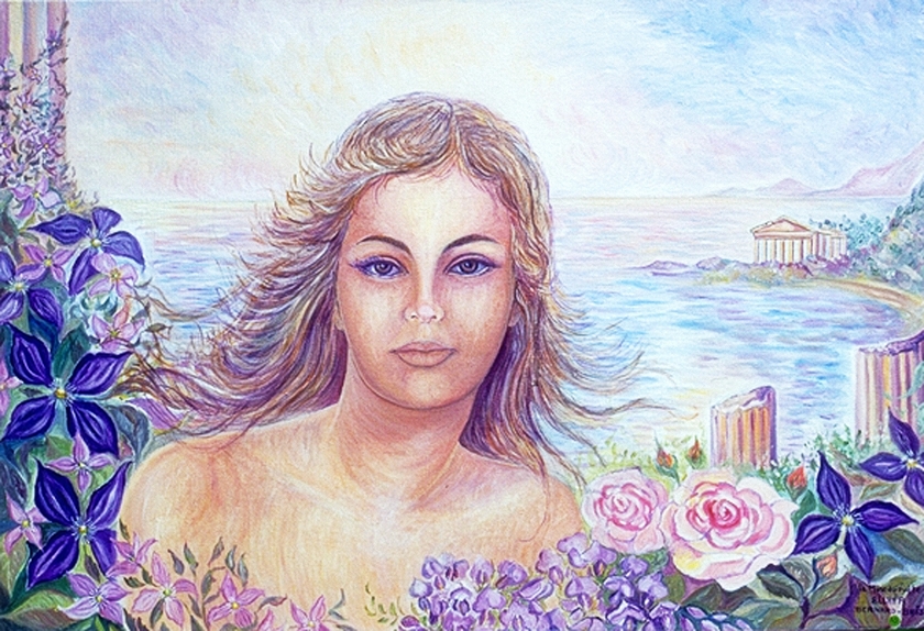 toile meditation ange fleurs ellhea c8