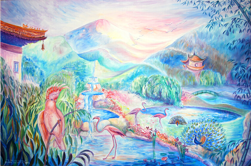 oiseaux merveilleux peinture ellhea