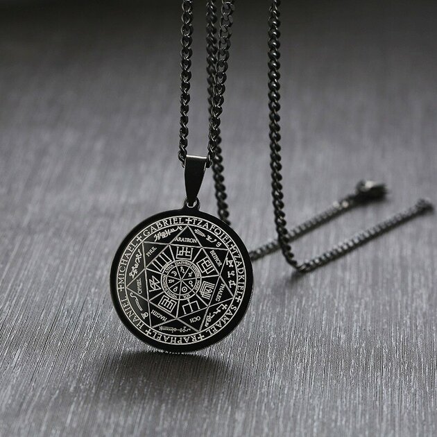 Sept-pendentifs-magiques-en-acier-inoxydable-bijoux-en-forme-d-ange-Talisman-bijoux-en-acier-inoxydable