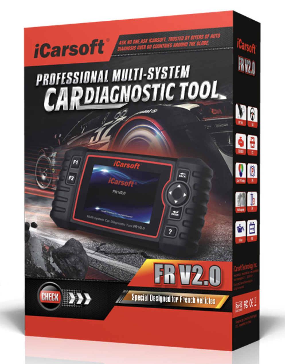 ICarsoft FR V2.0 - Valise Diagnostic Véhicules Peugeot Citroën