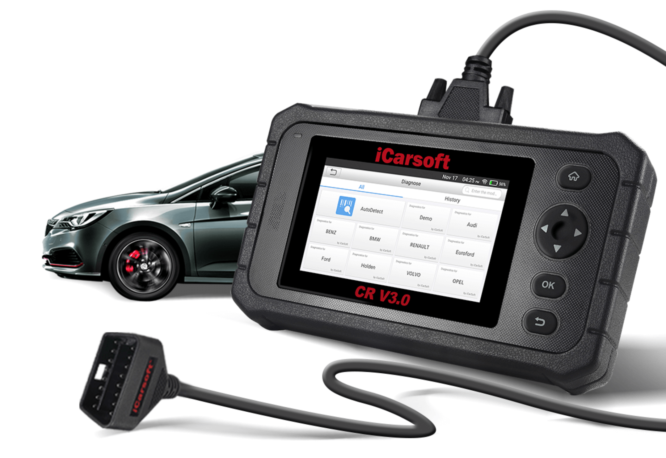 ICarsoft CR Max - Valise Diagnostic Automobile Multimarques en Français  Scanner Diag Auto OBD2 - Équipement auto