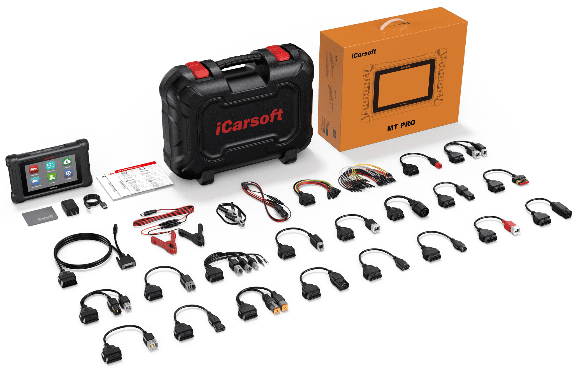 iCarsoft MT Pro - Pack complet - valise diagnostic moto multimarques
